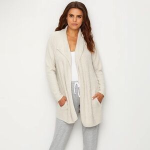 BAREFOOT DREAMS Cozychic Lite Coastal Cardi taupe beige size small